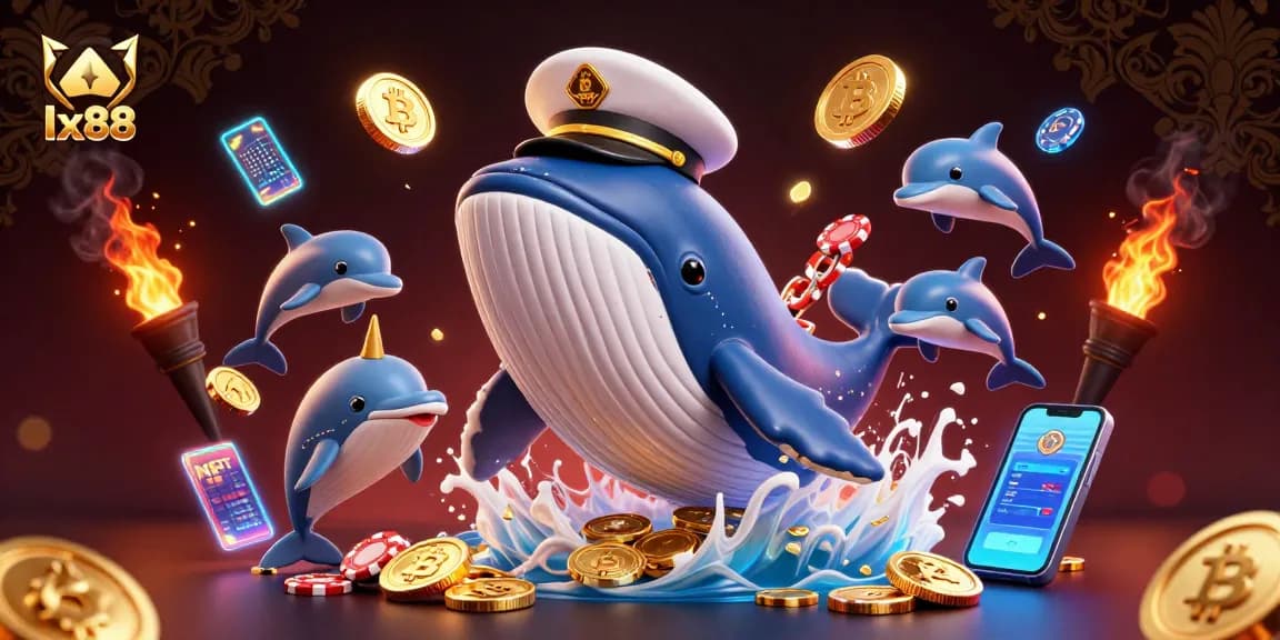 Win big with lx88's exciting casino games featuring mesmerizing whales and dolphins!